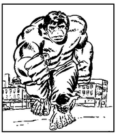 coloriage hulk court